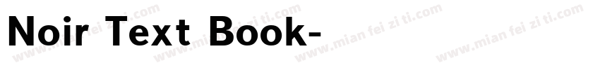 Noir Text Book字体转换